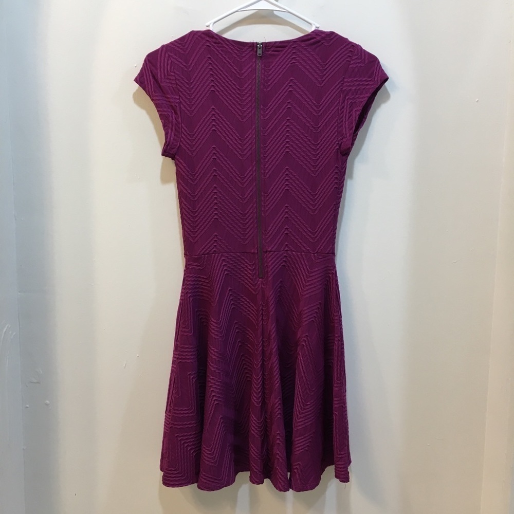 Candies Purple Textured Patterned Dress - Picture 6 of 6
